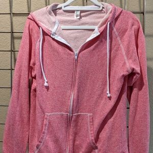 Women's Size XL Pimatee Zip Front Pink Hoodie